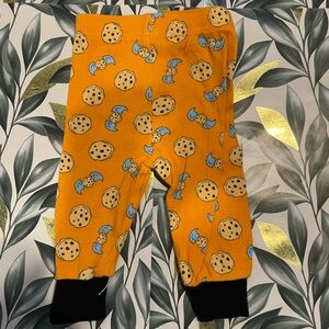 Orange Cookie Print Baby Pants